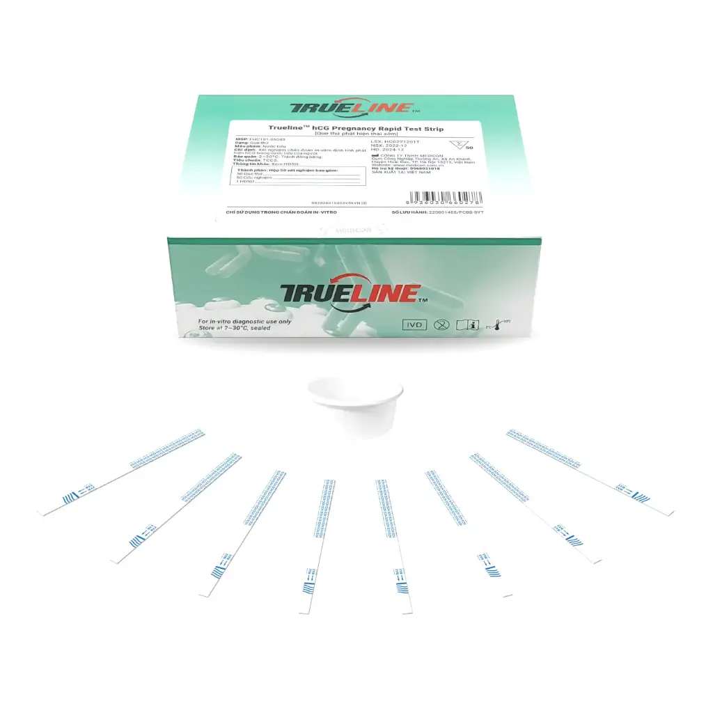 Que thử phát hiện thai sớm [Trueline™ hCG Pregnancy Rapid Test Strip]