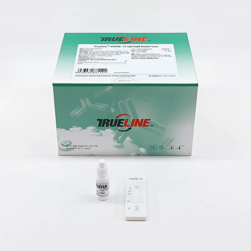 Khay thử xét nghiệm định tính kháng thể IgM, IgG kháng vi rút SARS-CoV-2 [Trueline™ COVID-19 IgG/IgM Rapid Test]