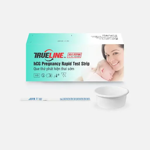 Que thử phát hiện thai sớm [Trueline™ hCG Pregnancy Rapid Test Strip]